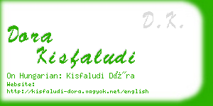 dora kisfaludi business card